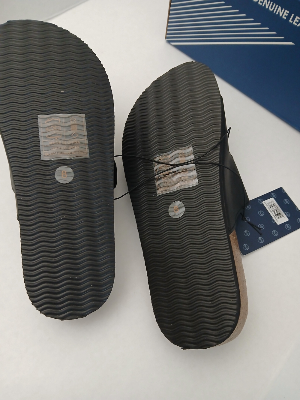 White Mountain Women's Black Double-Buckle Slide Sandals Size 8 $30 - Picture 6 of 8